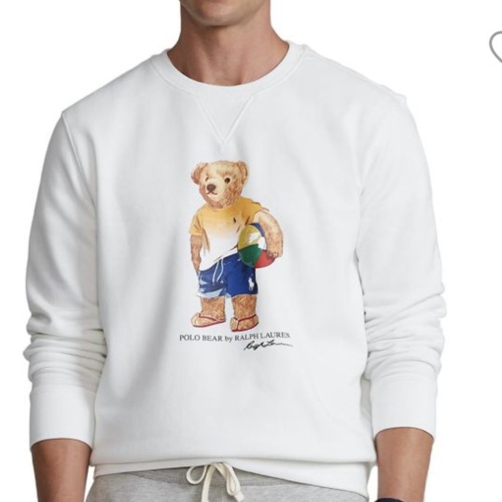 Polo by Ralph Lauren White Sweatshirt with Bear Graphic